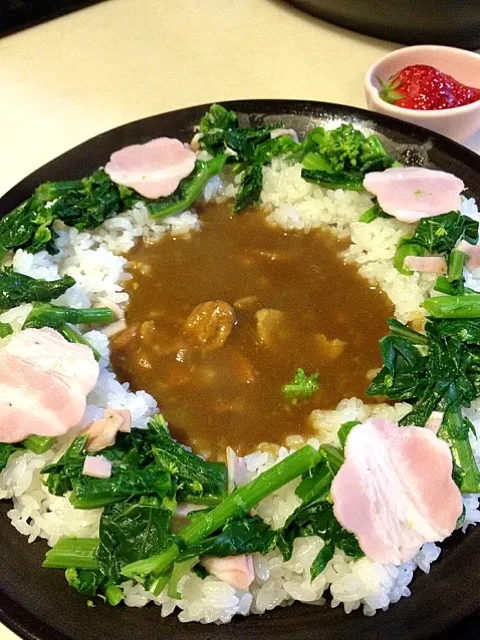 Snapdishの料理写真:なみへいかきなのカレーヾ(*´▽｀*)ﾉ|そらのんみこさん