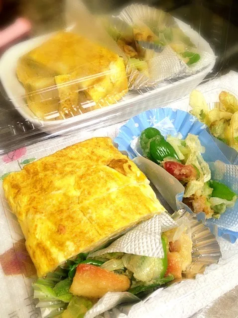 北寄貝のかき揚げ、玉子焼き。仮だ用ごはん（＾∇＾）|しーさん