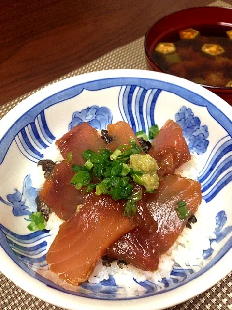 備長マグロつけ丼(^○^)🐟🐟|し〜ぽん☆さん