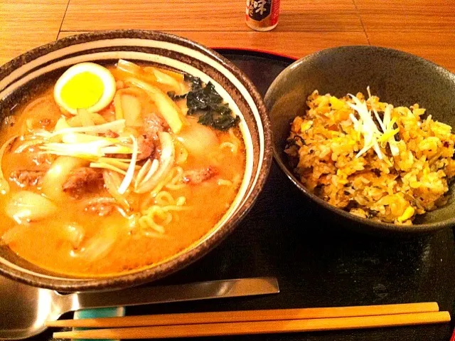 辛味噌ラーメン＆高菜チャーハン|音色さん