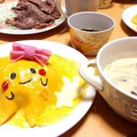 Snapdishの料理写真:とくべつな日の夜ご飯です(♡˙︶˙♡)|みこさん