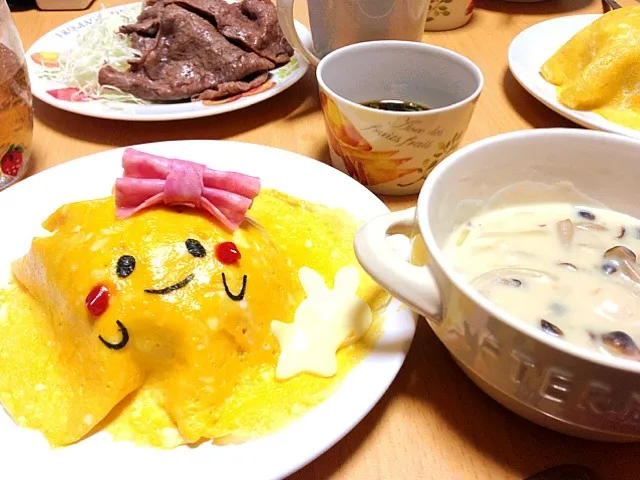 Snapdishの料理写真:とくべつな日の夜ご飯です(♡˙︶˙♡)|みこさん