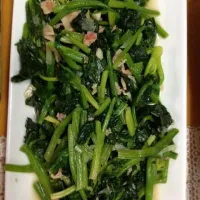 Spinach with bacon|sumagaさん