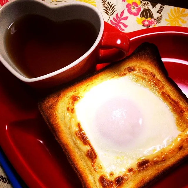 目玉焼きトースト|りーぴんさん