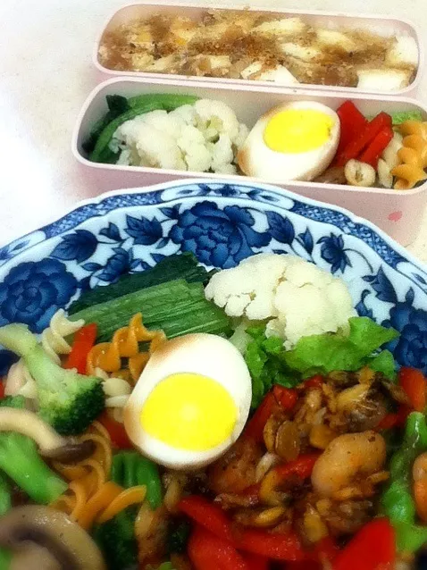 今日のJKランチプレート＆OL弁当。Today's my lunch box & lunch plate for daughter.|hoppycowさん