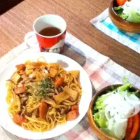 Snapdishの料理写真:キノコの和風パスタ|yuffy.pecorenoさん