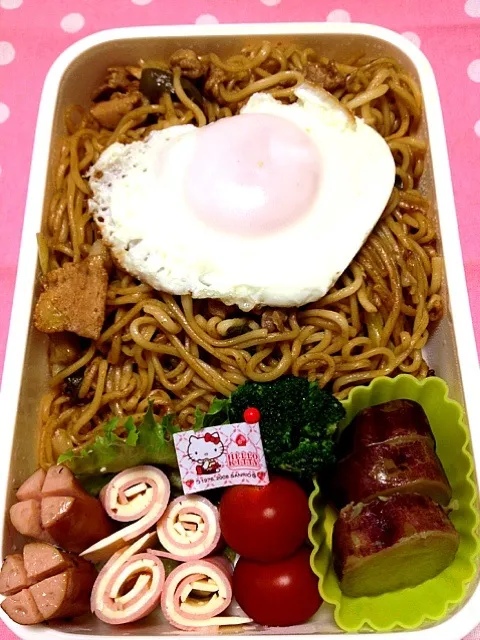 Snapdishの料理写真:焼きそば弁当～♪( ´▽｀)|かすみんさん