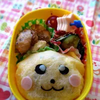 小2な娘のピカチュウな学童お弁当。