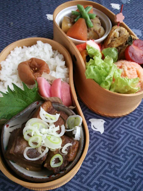 豚の角煮と肉じゃがのお弁当|ストウさん