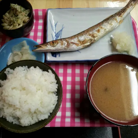 カマスの塩焼き定食|寝寝さん