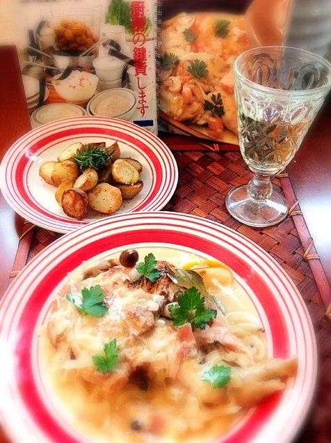 Braised Chicken with White Wine flavor of herb from AMARCORD scene🎥骨付き鶏肉の煮込み香草風味🌿|🌈Ami🍻さん