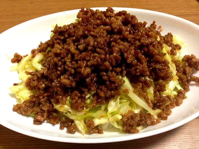 キャベツナムルとそぼろのピリ辛丼|まやんさん