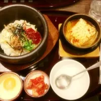 Snapdishの料理写真:비빔밥&부대찌개|AOKI KAZUYOさん