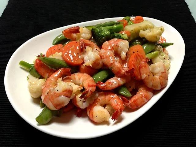 Snapdishの料理写真:Shrimp w/ Sautéed Veg.|annaさん