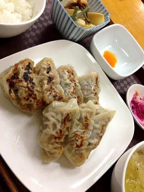 Snapdishの料理写真:餃子ライス|Yumie Hironakaさん