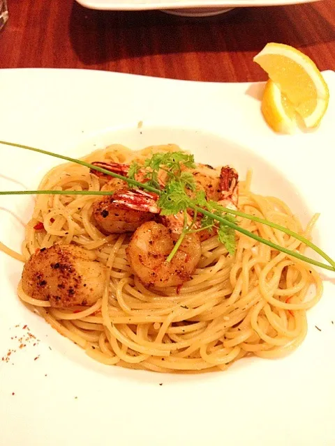 Seafood aglio olio|Ellaさん