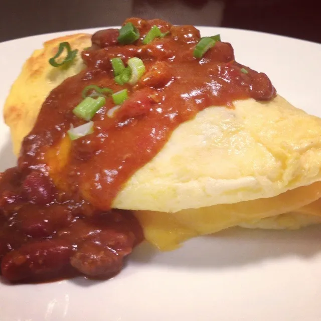 Ham and cheese omelet with chili|Brian Churchillさん