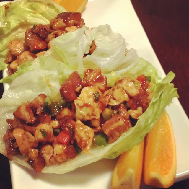 Sweet & spicy orange chicken lettuce wraps|Brian Churchillさん