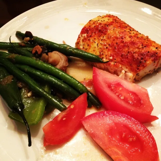 Homemade mahi mahi and veggies|christina marie 😋🍷🐼💋💚さん