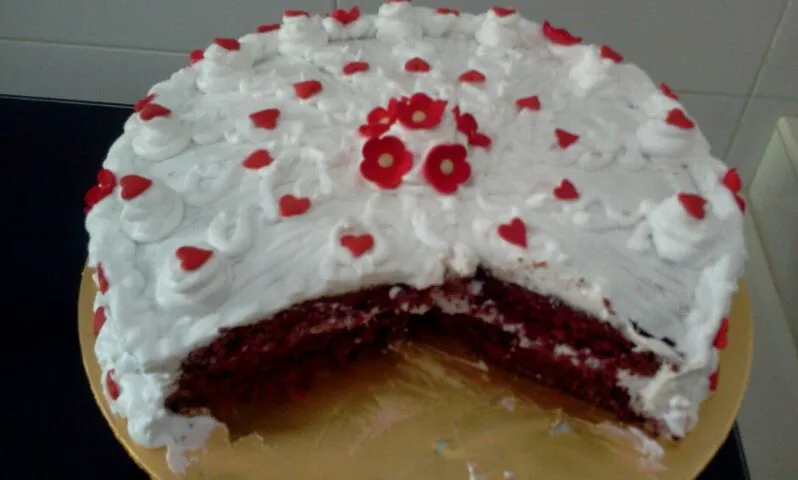 Snapdishの料理写真:yummy red velvet with fresh cream|mazliza ahmadさん