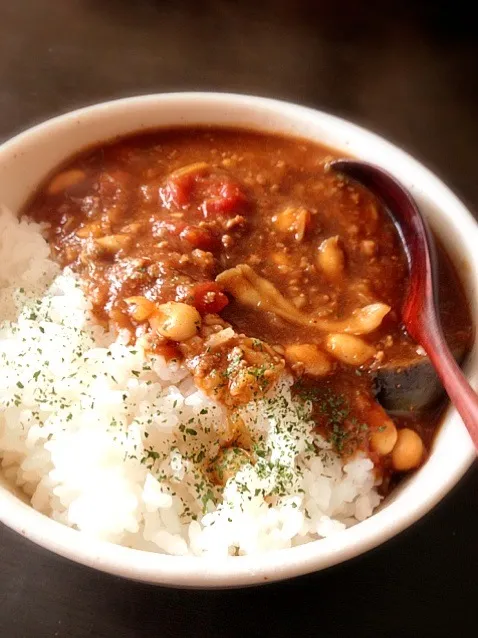 いつもの豆トマトカレー。|晴雨さん