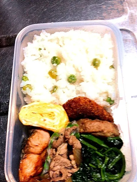 Snapdishの料理写真:豆ごはん弁当|MIZUHOさん