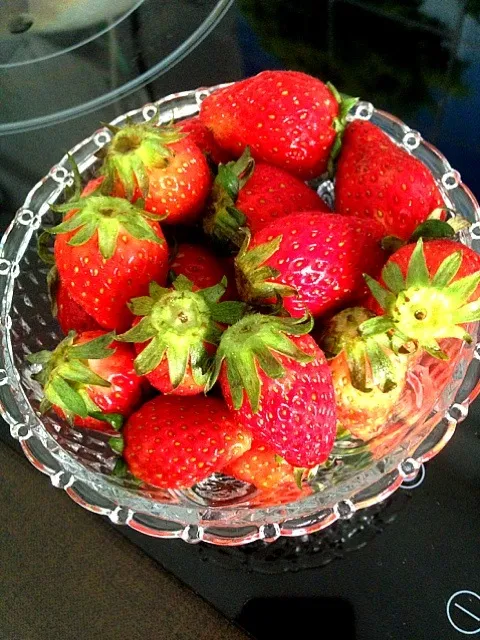 Snapdishの料理写真:Some fresh succulent strawberries to brighten up your day|Carolさん