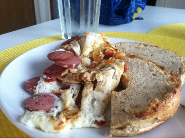 Egg White Omelette (with Turkey Smoked Sausage)|Mayさん