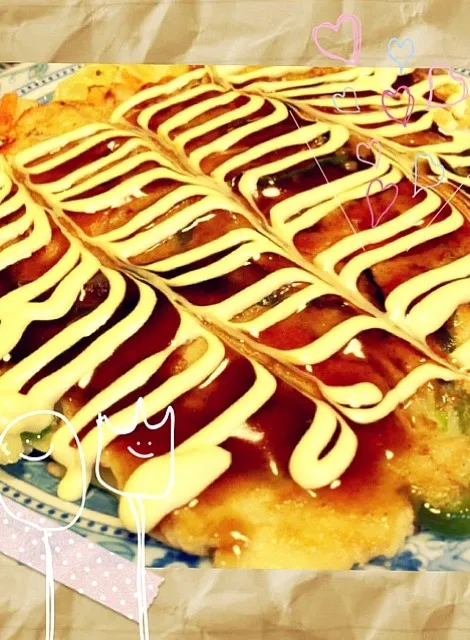 Snapdishの料理写真:お家お好み焼きぃ〜♪|ʕ •́؈•̀ ₎maiʕ •́؈•̀ ₎さん