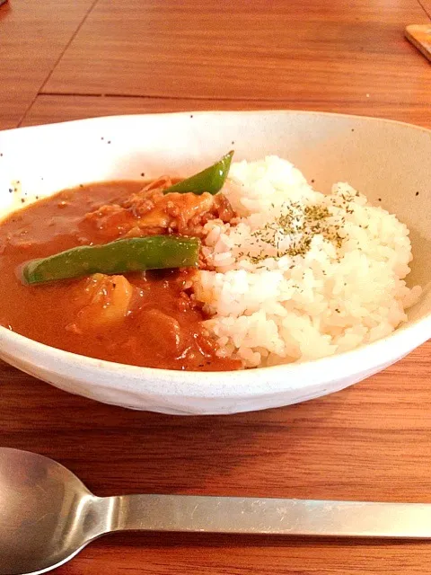 Snapdishの料理写真:朝カレー（チキン手羽先）|音色さん