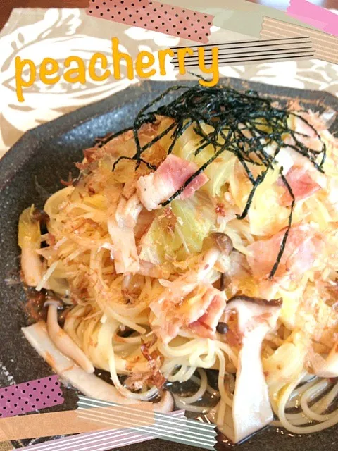 ベーコンとキャベツの和風パスタ〜( ´ ▽ ` )ﾉ|☆ぴ〜ちゃん☆さん