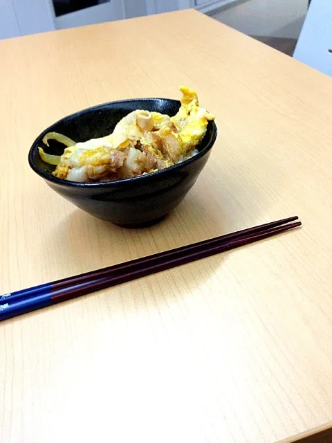 豆腐、豚肉の親子丼風|たかさん