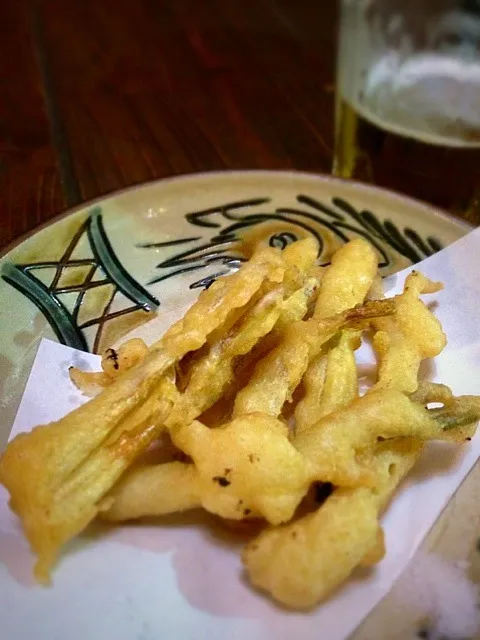 島らっきょうの天ぷら|たにたにさん