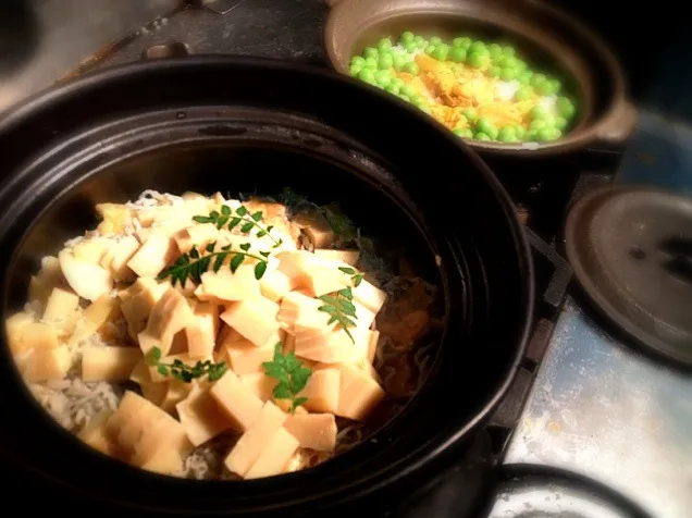 筍雑魚土鍋御飯|炊かれたいオトコ おこん 小栁津さん