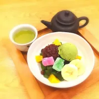 Snapdishの料理写真:抹茶あんみつ|yukoさん