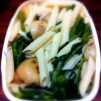 新じゃがと菜の花のパスタ弁当|まどろみさん