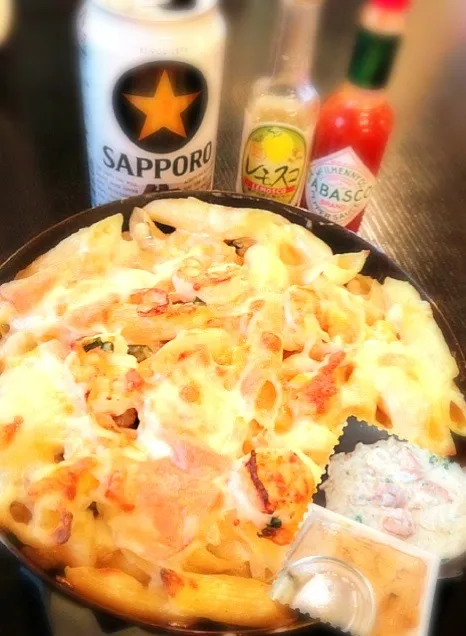 Seafood penne gratin♨海の幸ﾍﾟﾝﾈｸﾞﾗﾀﾝ､雲丹と鮑肝ﾊﾞﾀｰｿｰｽ風味|🌈Ami🍻さん