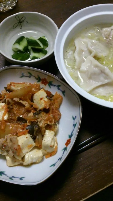 麻婆春雨×豚こま×豆腐×キムチ|ひろこさん