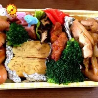 お肉中心お弁当|あかりさん