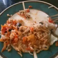 lunch: rice, mushrooms, cabbage, carrots, onion|Anaさん