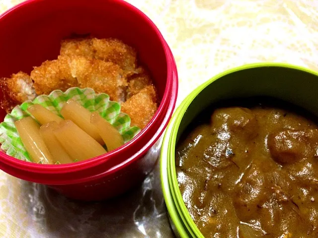 カツカレー弁当。|ぱんさん