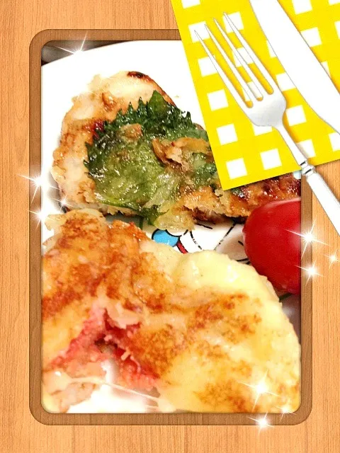 Snapdishの料理写真:新ジャガ団子 明太子&チーズ入り 作らせて頂きました！|ともてぃさん