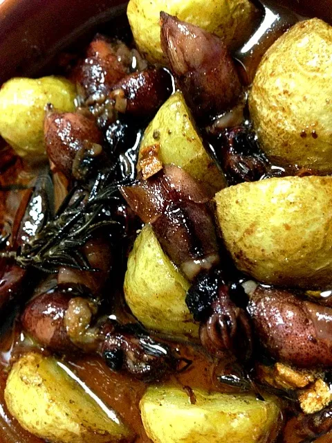 ホタルイカと新ジャガのアヒージョ|kasaさん