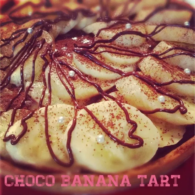 Choco Banana Tart 🍫🍌|Prae~*さん