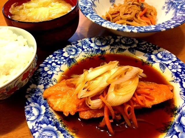 鮭の南蛮漬け＆切り干し大根煮|おいもさん