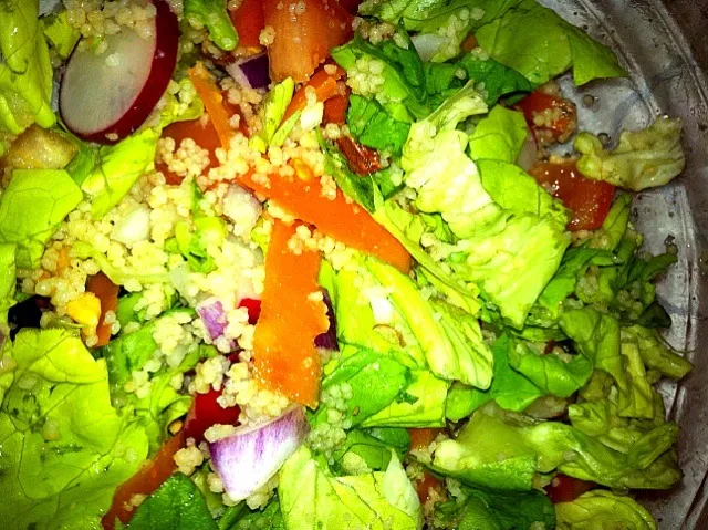 Snapdishの料理写真:Couscous veggie salad with almonds|Jessikaさん