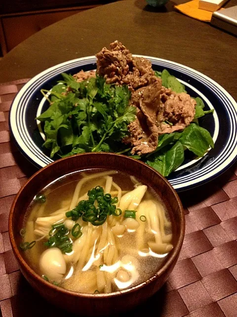 モリモリ葉野菜と牛しゃぶの塩ドレサラダ|maruruさん