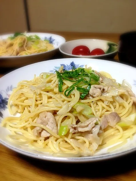 豚肉とネギの和風パスタ|ミキさん