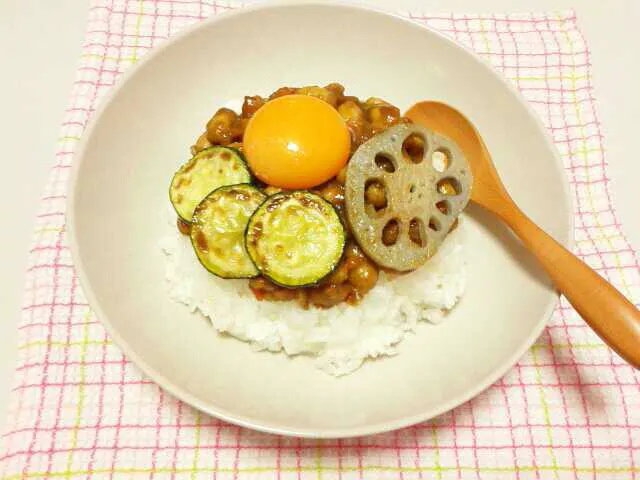 大豆たっぷりカレー(^^)焼き野菜のせ♪|まゆみさん