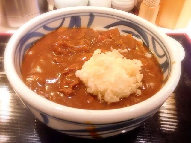 Snapdishの料理写真:半玉天カレーうどん@谷や|yoooochanさん